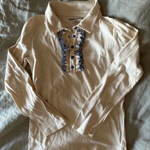 Misha & Puff polo shirt with ruffle detail